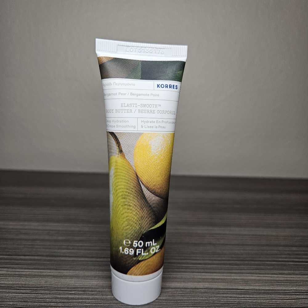 Korres Mini Travel Size Bergamot Pear Elasti-Smooth Body Butter 1.69oz New